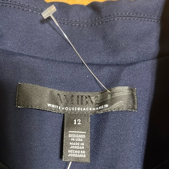 NEW $195 WHBM Navy blue Signature Blazer size 12 - Picture 7 of 16